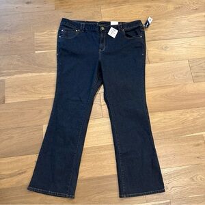 NWT Lane Bryant Jeans Sz 26 Average Dark Wash Genius Fit Slim Boot Cut Stretch